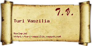 Turi Vaszilia névjegykártya
